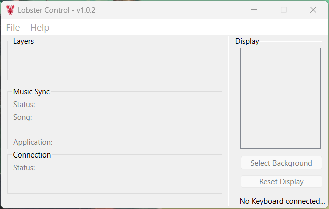 No Keyboard Connected to Lobster Control